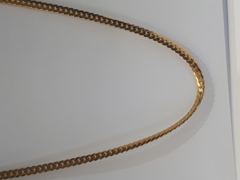 Stainless Steel m4gGold Platedm5g 24 inch Flat Curb Necklace