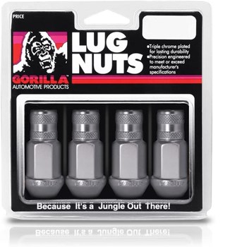Gorilla Automotive 44027AL Open End Aluminum Racing Lug Nuts-Silver