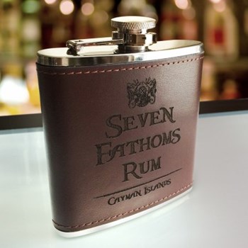 Seven Fathoms Flask Leather Wraped