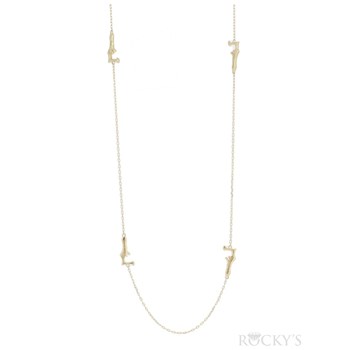 14K yellow gold Cayman by yard necklace 20 inches