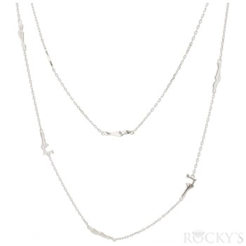 Silver cayman island by yard necklace