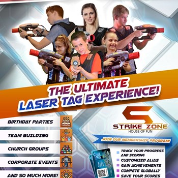 Strike Zone - Laser Tag -Super Party Pack 30m7g Players