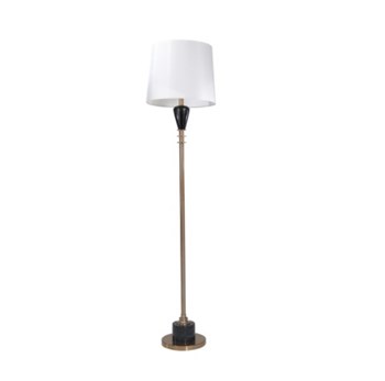 Metal 63m1g Floor Lamp wm2gMarble Accents - Brass