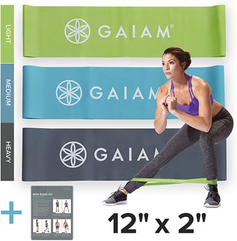 Gaiam Restore Mini Band Kitm35g Set of 3m35g Lightm35g Mediumm35g Heavy Lower Body