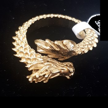 18 karat Gold Plated stainless steel Dragon Ring