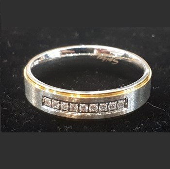 platinum coated diamond ring