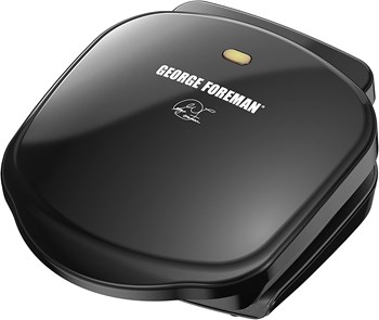 George Foreman GR10B 2-Serving Classic Plate Electric Indoor Grill and Panini Pressm35g Black