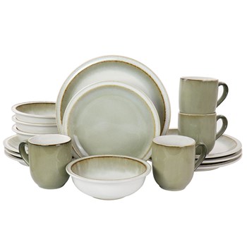 Gibson Elite Clarksville 16-Piece Round Stoneware Dinnerware Set