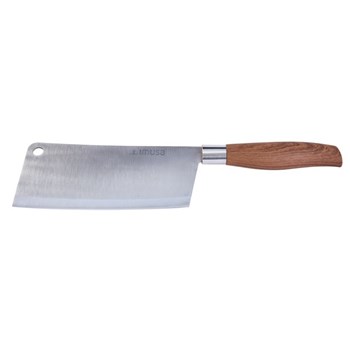 IMUSA 73053 5m6g5m1g Stainless Steel Cleaver with Woodlook Handle