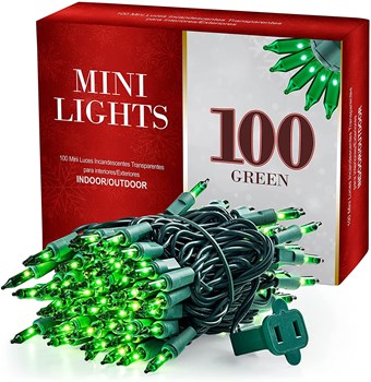 mini lights indoor outdoor 100 green