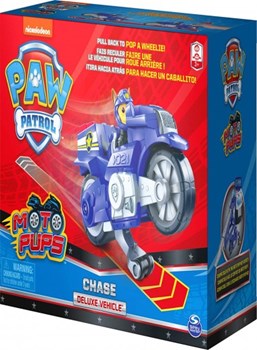 Paw Patrolm35g Moto Pups Chase’s Deluxe Pull Back Motorcycle Vehicle