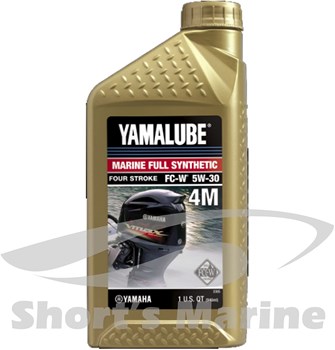 Yamaha Yamalube 4-Stroke Outboard 5W-30 Full Synthetic 4M FC-W Oil One Quart