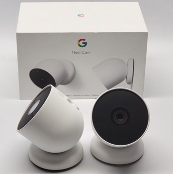 Google Nest Cam Indoor or Outdoor Security Cameram35g Battery Poweredm35g Pack of 2
