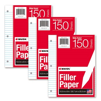 Kaisa loose Leaf Paper Filler Paper 150 Sheets