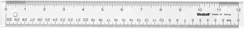 Westcott Clear Flexible Acrylic Rulerm35g Acrylicm35g 12 Inm35g Metric