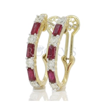 Ruby Earrings with 1m6g57 Carats