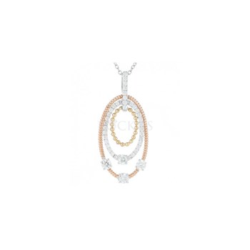 Three-Tone Diamond Pendent with 1m6g80 Carats