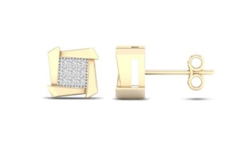 10KT Yellow Gold Diamond Earrings