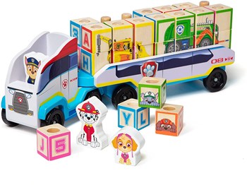 Melissa m10g Doug PAW Patrol Wooden ABC Block Truck m4g33 Piecesm5g