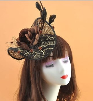 multi coloured netted fascinator
