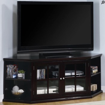 Casual Espresso Corner TV Console