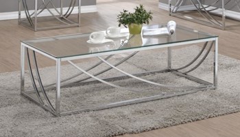 Contemporary Chrome Coffee Table