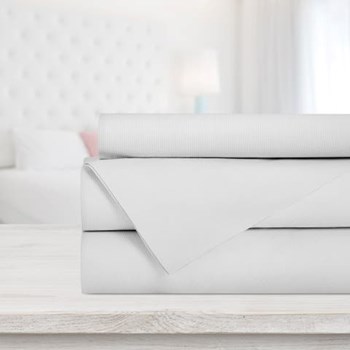 Solid 4 Piece  White Sheets