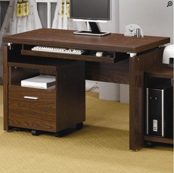 Contemporary Medium Oak Computer Desk